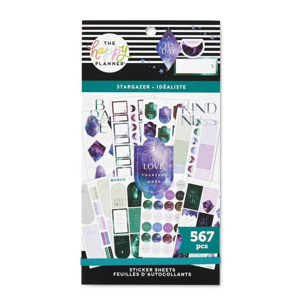 The Happy Planner Sticker Book, Stargazer Among the Stars, 567 pcs, NEW